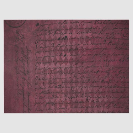 Mousseline Ephemera Bourgogne Papier Series Design 7 (Recto)