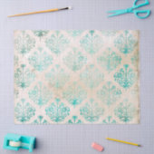 Mousseline Ephemera Turquoise Papier Series Design 6 (Artisanat)