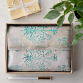 Mousseline Ephemera Turquoise Papier Series Design 6 (Cadeau)