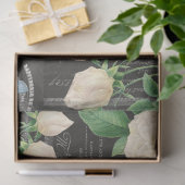 Mousseline Ephémère de rose blanche romantique Collage Papier (Cadeau)