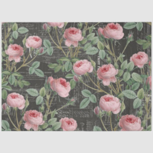 Mousseline Ephémère rose romantique Collage Papier Tissu