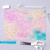 Mousseline Étoiles sur papier marbré (Artisanat)