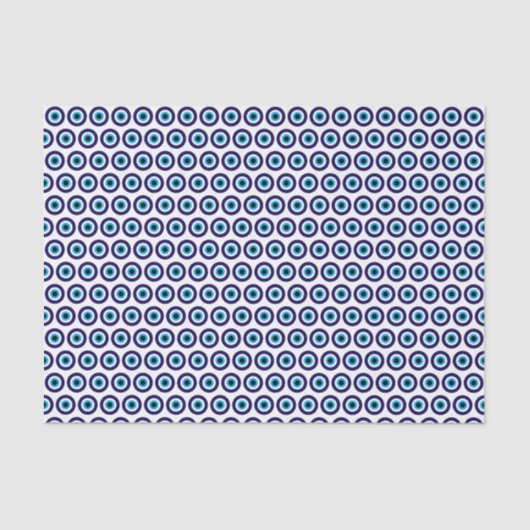 Mousseline Evil Eye Blue Mati motif cadeau papier papier papi (Recto)