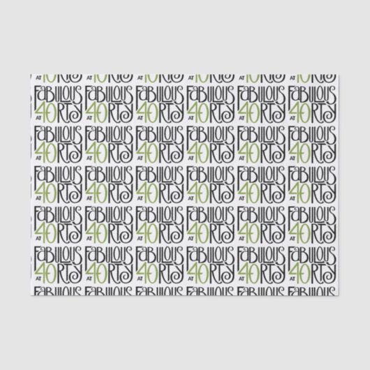 Mousseline Fabuleux à 40 feuilles de papier vert (Recto)