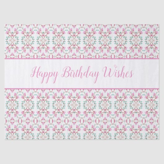 Mousseline Fancy Happy Anniversaire Tissu Papier (Recto)