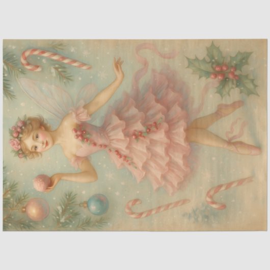 Mousseline Fée Sucre Noël Papier Découpage Ballet (Recto)