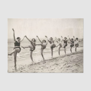 Mousseline Femmes vintages en costumes de bain Tissu Papier