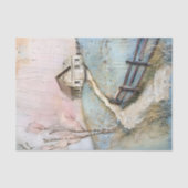 MOUSSELINE FERME SHABBY DANS PASTELS DÉCOUPAGE TISSUE PAPIER (Recto)