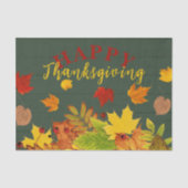 Mousseline Feuillage bon thanksgiving Sur Papier En Bois (Recto)