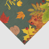 Mousseline Feuillage bon thanksgiving Sur Papier En Bois (Détail)