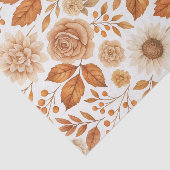 Mousseline Feuilles D'Automne Doré Papier Tissu Découpage (Détail)