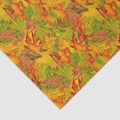 Mousseline Feuilles d'automne Papier Tissu (Détail)