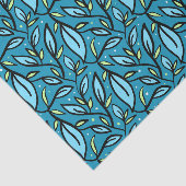 Mousseline Feuilles de papier de tissus bleus (Détail)