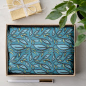 Mousseline Feuilles de papier de tissus bleus (Cadeau)