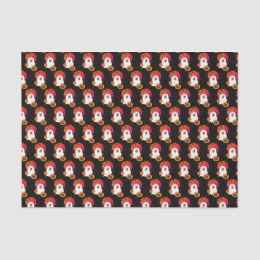 Mousseline Feuilles papier BOO-DOG éffrayantes (Recto)