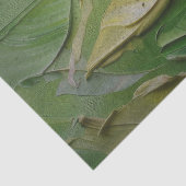 Mousseline Feuilles verts de chaux Textes Decoupage papier de (Détail)