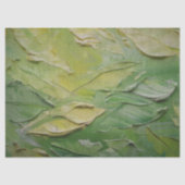Mousseline Feuilles verts de chaux Textes Decoupage papier de (Recto)