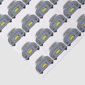 Mousseline Figarations Lapis Grey Figaro Voiture Tissu Papier (Détail)