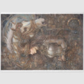 Mousseline Fille et cheval Steampunk 9 Découpage Papier (Recto)