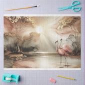 Mousseline Flamant rose Papier de découpage (Artisanat)