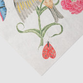 Mousseline Fleur botanique et papier de tissus d'oiseaux (Détail)