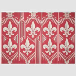 Mousseline Fleur de lis Art Déco Déco Papier Tissu