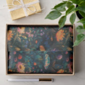 Mousseline Fleur foncé Cottage Jardin Tissu Papier (Cadeau)