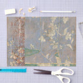 Mousseline Fleurs blanches sur Arrière - plan de papier journ (Artisanat)