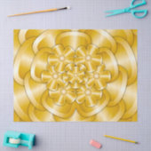 Mousseline Fleurs Chrome - Papier Tissu Or (Artisanat)