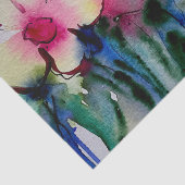 Mousseline Fleurs colorées Papier Tissu (Détail)