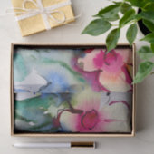 Mousseline Fleurs colorées Papier Tissu (Cadeau)