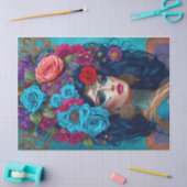 Mousseline Fleurs de découpage modernes papier tissu couronné (Artisanat)