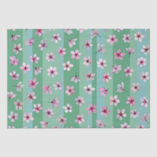 Mousseline Fleurs de prune Papier Tissu