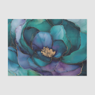 Mousseline Fleurs d'encre Papier Tissu