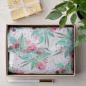 Mousseline Fleurs d'été colorées Papier Tissu (Cadeau)