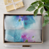 Mousseline Fleurs et nuages Abstraits - Papier Tissu (Cadeau)