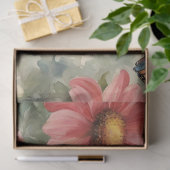 Mousseline Fleurs Et Papier Papier Tissu (Cadeau)