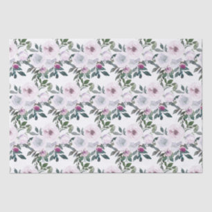Mousseline Fleurs printanières romantiques en papier tissue a