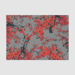 Mousseline Fleurs Sakura Papier Tissu