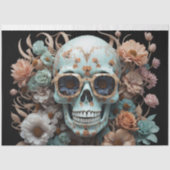 Mousseline Flower skull-papier Tissuepapier (Voorkant)