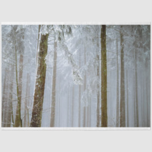 Mousseline Forêt Hiver 12 Découpage Papier de tissus