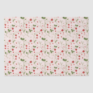 Mousseline Fraises sauvages (lin) - Papier Tissu