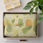 Mousseline Fruits d'agrumes et papier de tissus en fleurs (Cadeau)