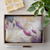 Mousseline Fuchsia Flora Découpage Papier Tissu (Cadeau)