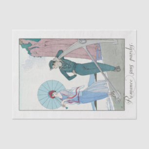 Mousseline George Barbier, Papier Tissu Art Déco