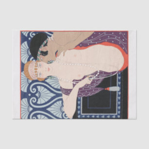 Mousseline George Barbier, Papier Tissu Art Déco