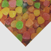 Mousseline Gomdrops Colorés Bonbons Papier Tissu (Détail)