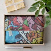 Mousseline Graffiti Urbain 18 Découpage Tissu Papier (Cadeau)