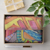 Mousseline Graffiti Urbain 28 Découpage Tissu Papier (Cadeau)