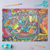 Mousseline Graffiti Urbain 28 Découpage Tissu Papier (Artisanat)